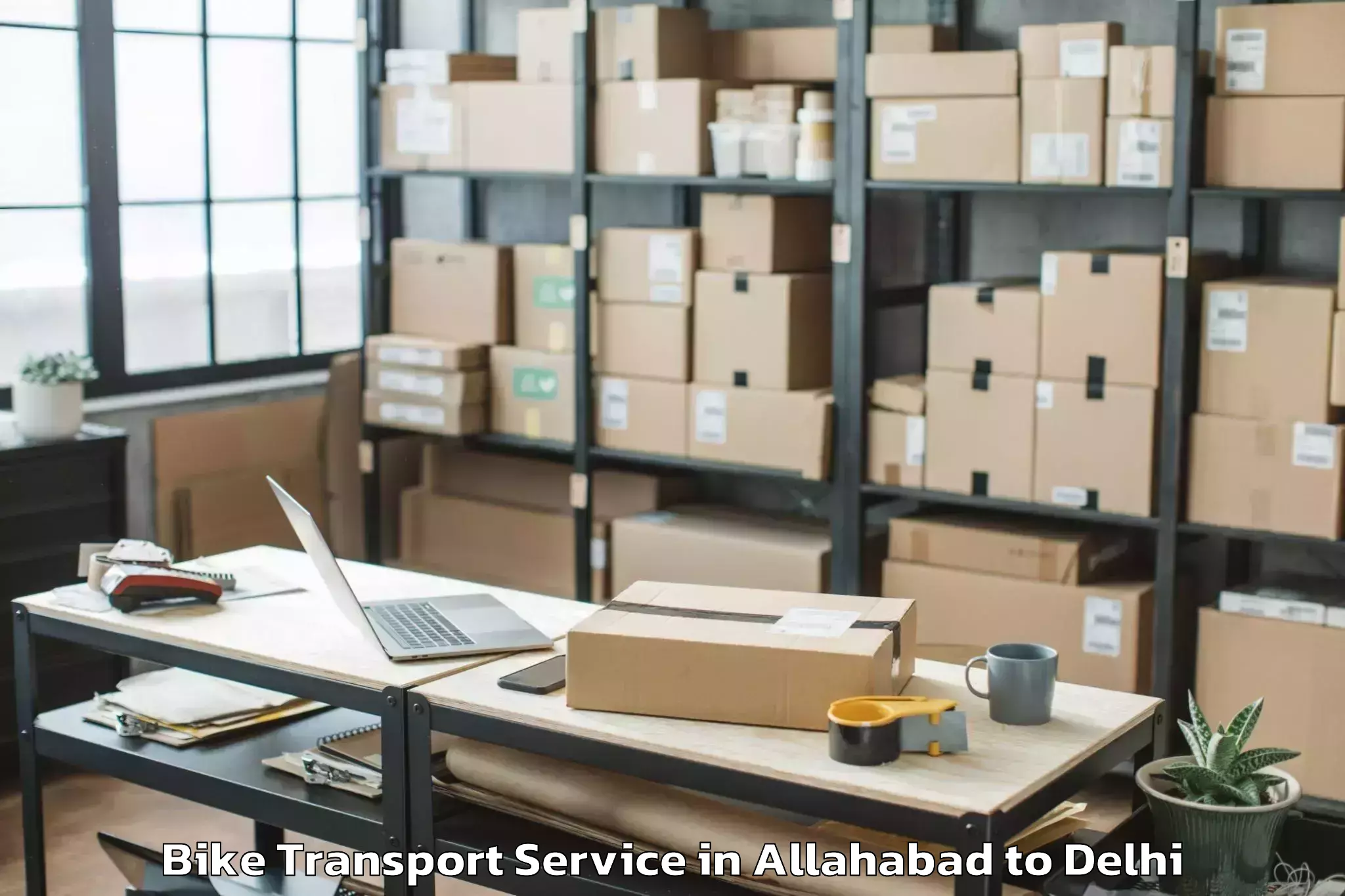 Discover Allahabad to Indira Gandhi International Ai Bike Transport